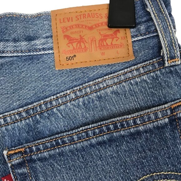 Levi's 501 Premium High Rise Jean Shorts Size 26 - Picture 5 of 6